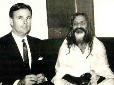 Charles F. Lutes with Maharishi Mahesh Yogi